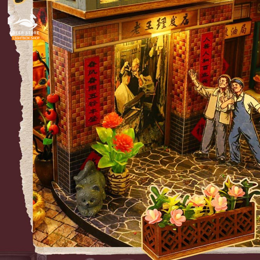 Mô hình Nhà búp bê có Đèn led diy Tự làm Bằng Gỗ. Tặng DỤNG CỤ Và 2 Bình KEO DÁN. Nhà Gỗ 3D Chứa đầy kỷ niệm. ES010
