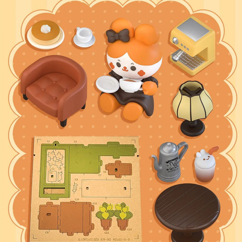 Nhà Búp Bê Bằng Gỗ Robotime Rolife Roro Pretend Play Miniature House Kit Bộ sưu Mini Friends. Tặng Búp Bê RSW01