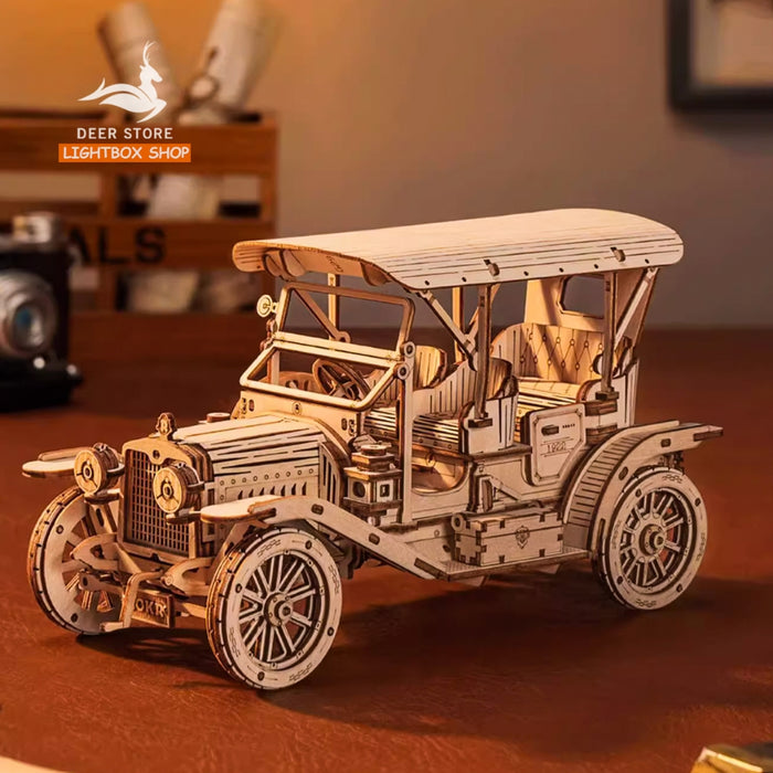 Mô hình lắp ráp Robotime Xe Hơi Cổ Tự lắp ráp bằng gỗ DIY. ROKR Vintage Car 3D Wooden Puzzle MC801