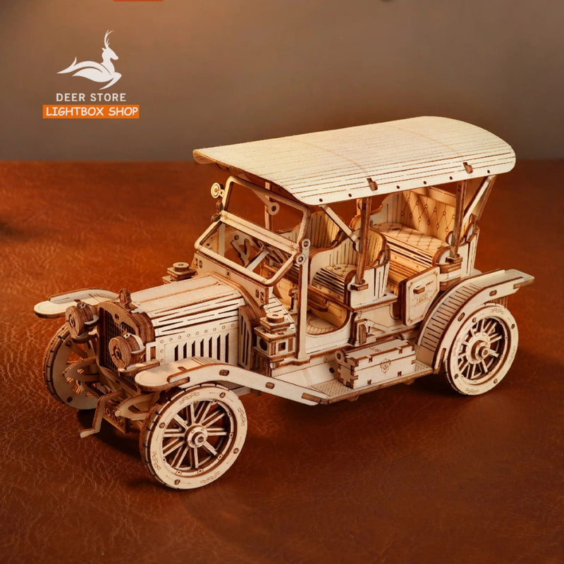 Mô hình lắp ráp Robotime Xe Hơi Cổ Tự lắp ráp bằng gỗ DIY. ROKR Vintage Car 3D Wooden Puzzle MC801