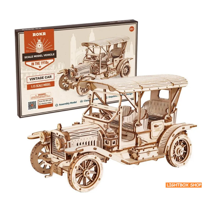 Mô hình lắp ráp Robotime Xe Hơi Cổ Tự lắp ráp bằng gỗ DIY. ROKR Vintage Car 3D Wooden Puzzle MC801