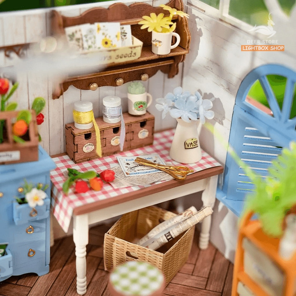 Nhà búp bê Robotime bằng gỗ tự lắp ráp Rolife Dreamy Garden House DIY DG163. Mô hình nhà gỗ 3d. Quà tặng ý nghĩa