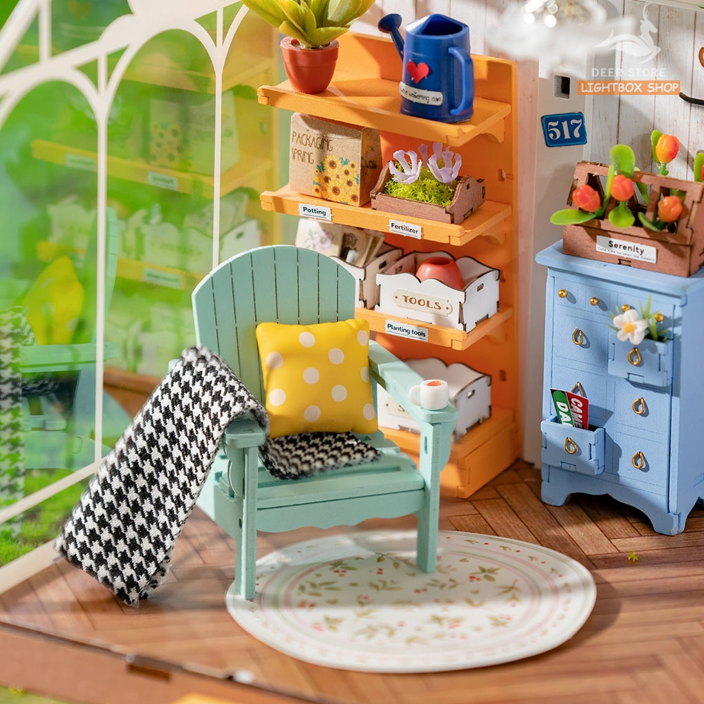 Nhà búp bê Robotime bằng gỗ tự lắp ráp Rolife Dreamy Garden House DIY DG163. Mô hình nhà gỗ 3d. Quà tặng ý nghĩa