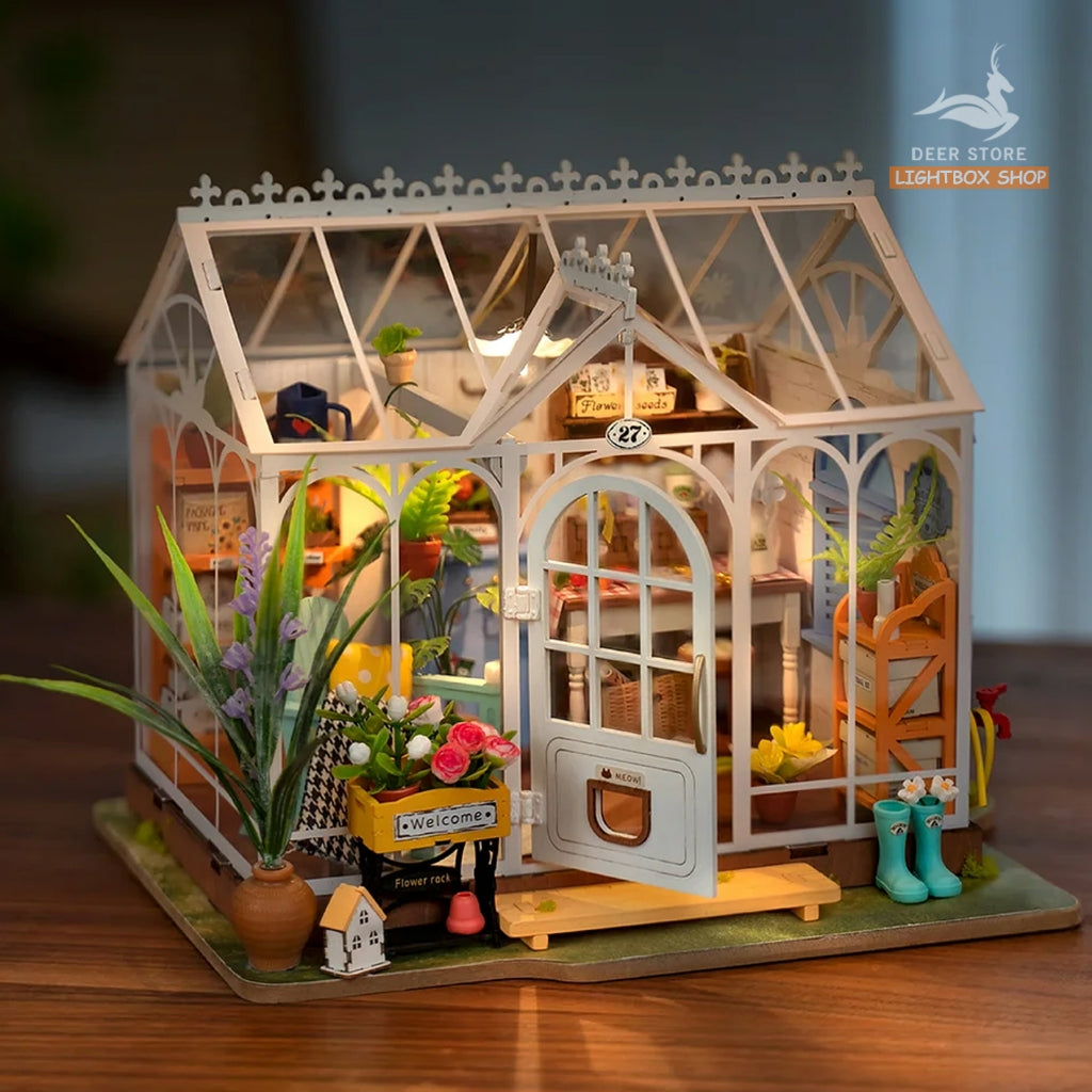 Nhà búp bê Robotime bằng gỗ tự lắp ráp Rolife Dreamy Garden House DIY DG163. Mô hình nhà gỗ 3d. Quà tặng ý nghĩa