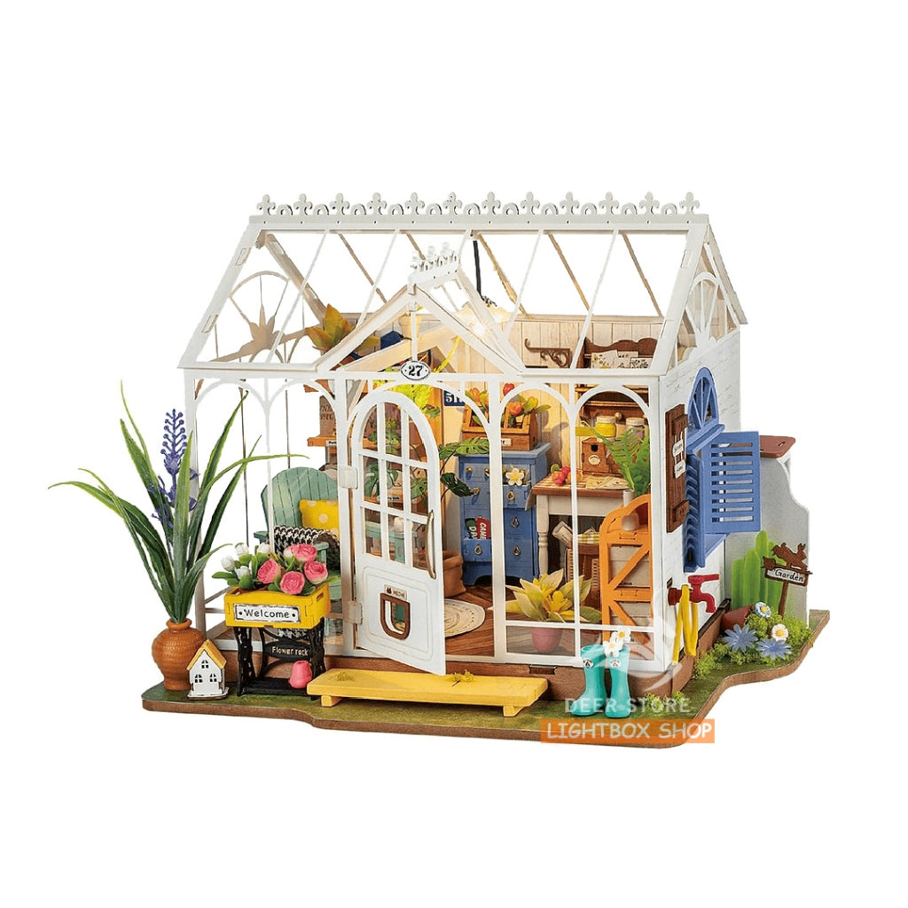 Nhà búp bê Robotime bằng gỗ tự lắp ráp Rolife Dreamy Garden House DIY DG163. Mô hình nhà gỗ 3d. Quà tặng ý nghĩa