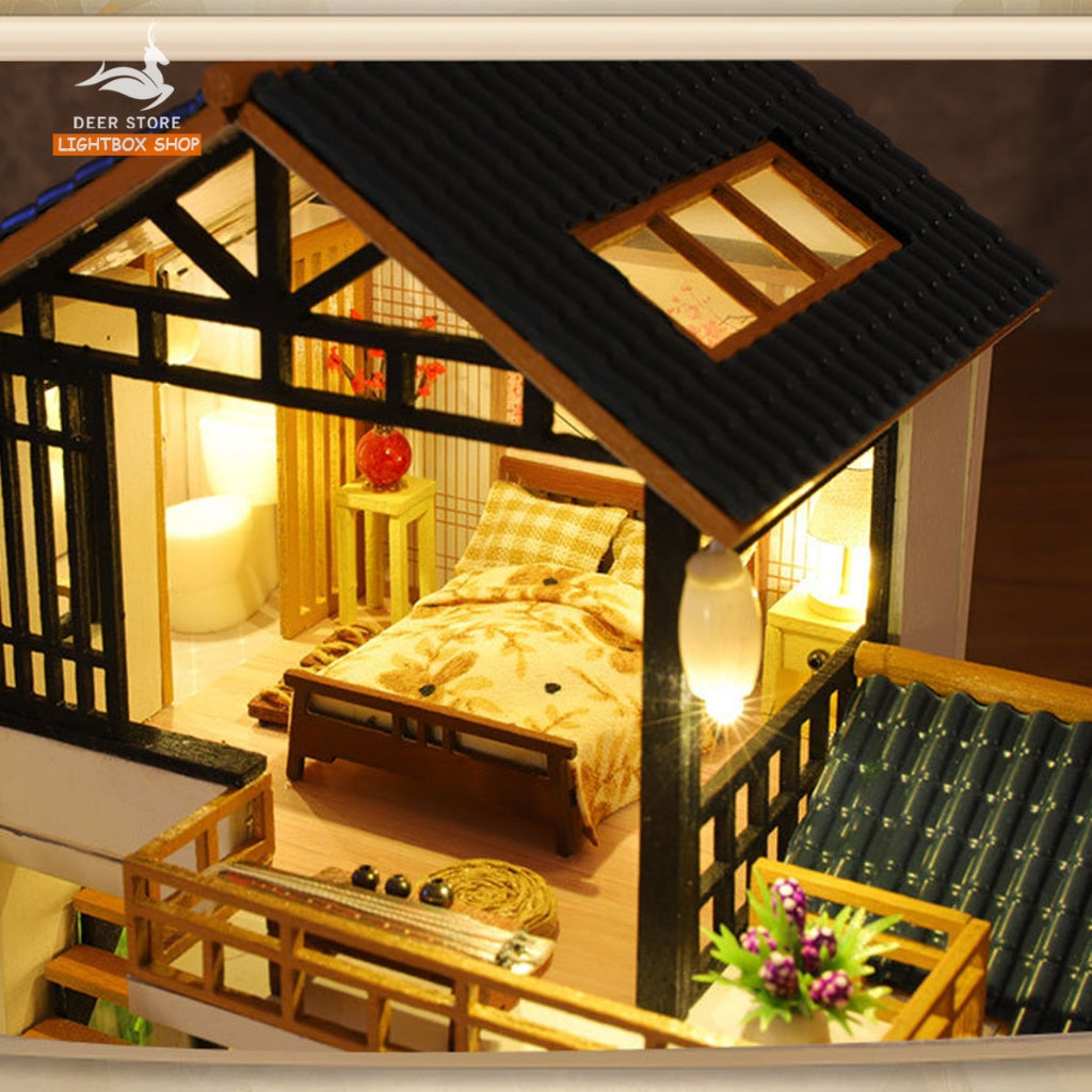 Nhà búp bê diy tự làm bằng gỗ. Tặng KEO DÁN VÀ DỤNG CỤ. Mô hình Nhà Gỗ 3d Lâm Viên Điền Cư P018. QUÀ TẶNG Ý NGHĨA