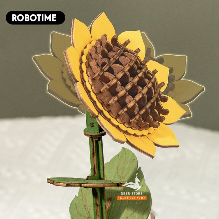 Robotime DIY Bó hoa bằng gỗ 3D tự làm. ROKR ROWOOD Wooden Flower Bouquet TW01H. Hoa tự làm Quà tặng ý Nghĩa cho Bạn Gái