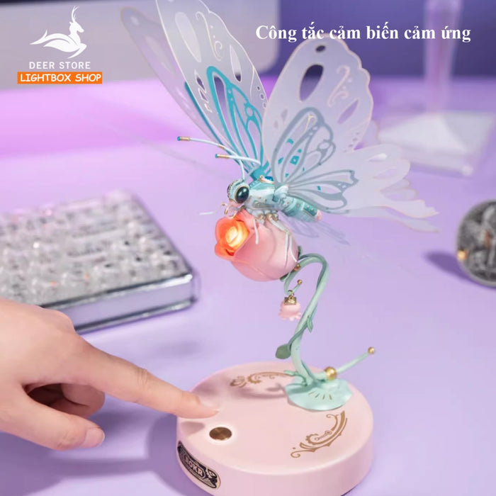 Mô hình Butterfly tự lắp ráp của Robotime. ROKR Mechanical Butterfly DIY 3D Puzzle MI05. Quà tặng bạn gái ý nghĩa