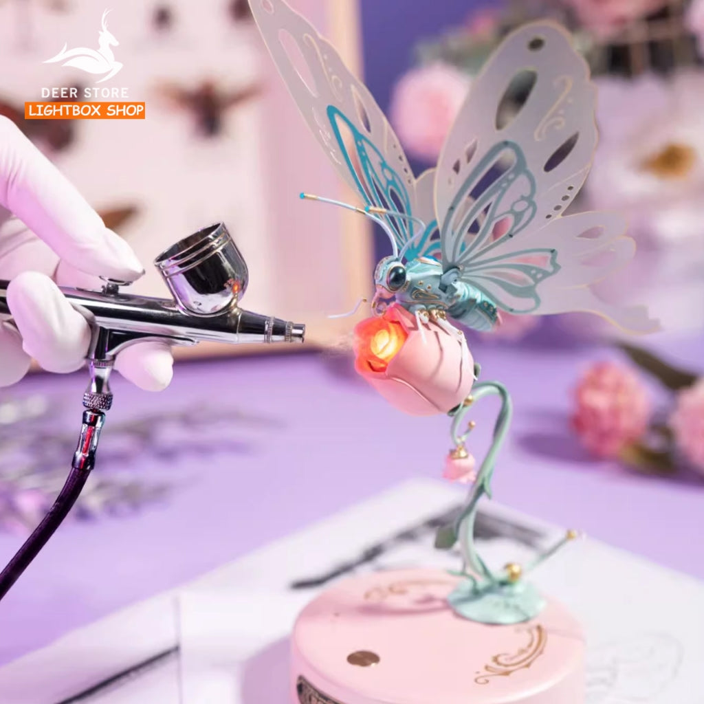 Mô hình Butterfly tự lắp ráp của Robotime. ROKR Mechanical Butterfly DIY 3D Puzzle MI05. Quà tặng bạn gái ý nghĩa