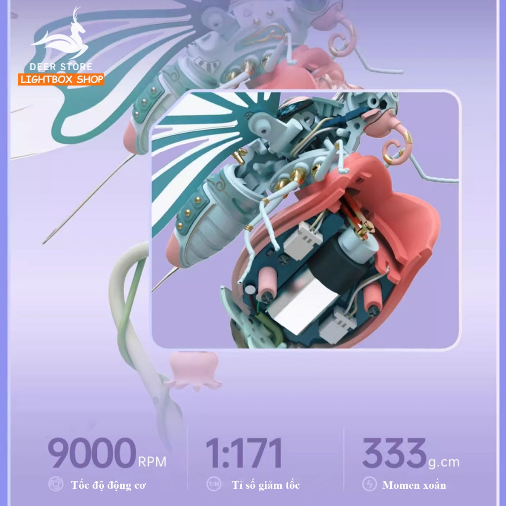 Mô hình Butterfly tự lắp ráp của Robotime. ROKR Mechanical Butterfly DIY 3D Puzzle MI05. Quà tặng bạn gái ý nghĩa