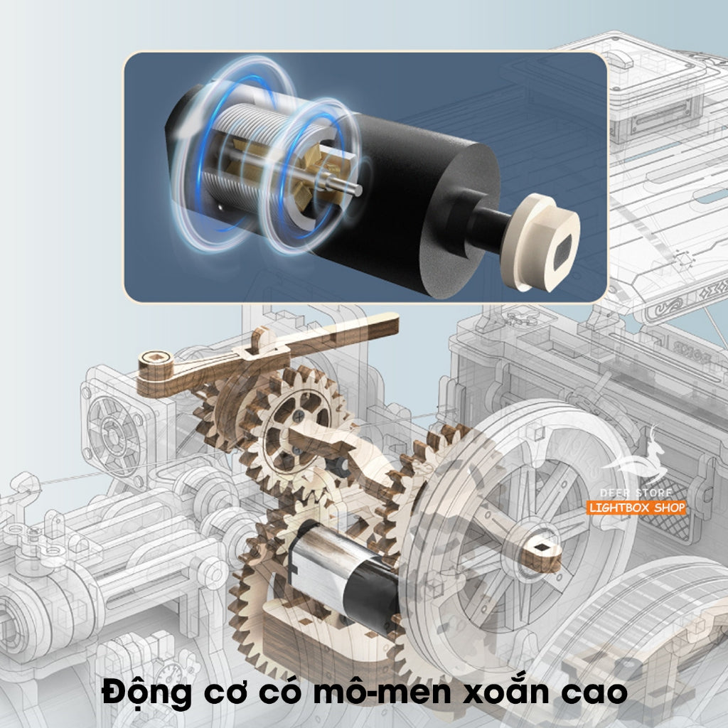 Khám phá Sức Mạnh Của Cơ Khí với ROKR Steam Engine LKA01 | Mô hình xe bằng Gỗ 3D tự lắp ráp Chất Lượng Từ Robotime.