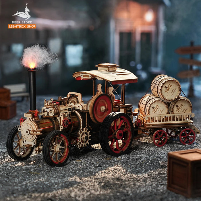 Khám phá Sức Mạnh Của Cơ Khí với ROKR Steam Engine LKA01 | Mô hình xe bằng Gỗ 3D tự lắp ráp Chất Lượng Từ Robotime.