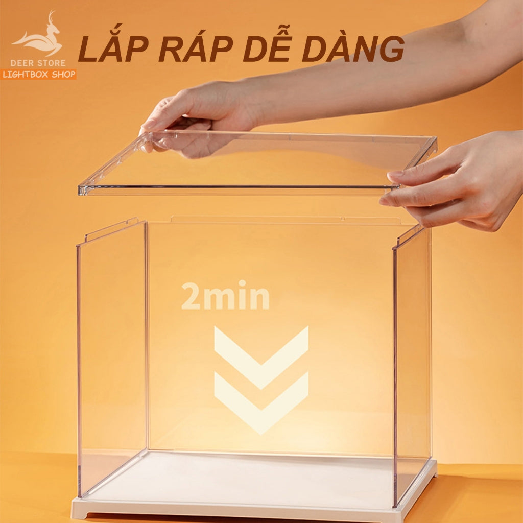 Khung che bụi dành cho tất cả nhà búp bê của Robotime. Hộp trưng bày Rolife Display Box DF03L