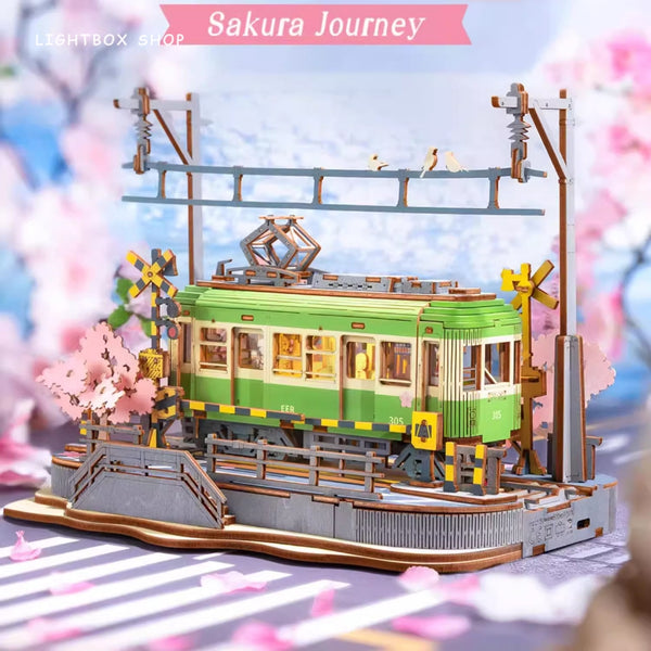 Roife Sakura Journey TGS02 - Dễ Dàng Lắp Ráp. Mô hình Robotime 3D trang trí bằng gỗ tự lắp ráp