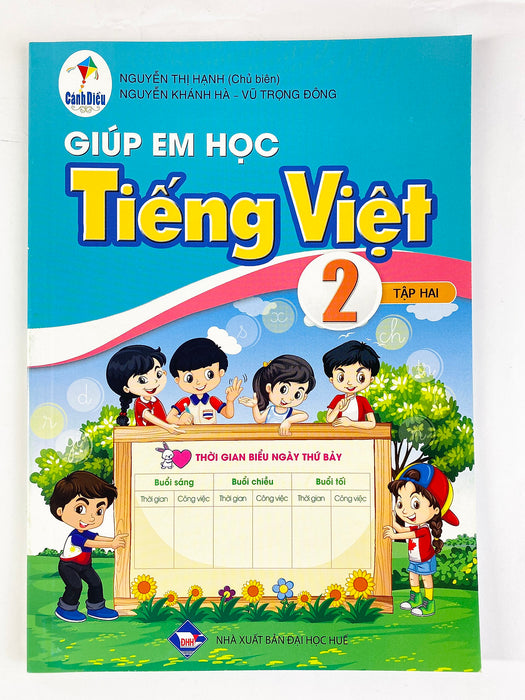 Sách - Giúp Em Học Tiếng Việt 2 Tập 2 Cánh Diều Và 2 Tập Giấy Kiểm Tra Ô Ly Vỏ Hồng Tím