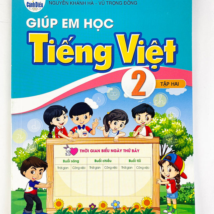 Sách - Giúp Em Học Tiếng Việt 2 Tập 2 Cánh Diều Và 2 Tập Giấy Kiểm Tra Ô Ly Vỏ Hồng Tím