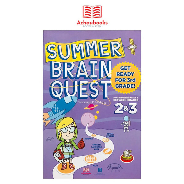 Sách Summer Brain Quest Grade 2&3 - Á Châu Books, Bìa Mềm In Màu ( 7 - 8 Tuổi )
