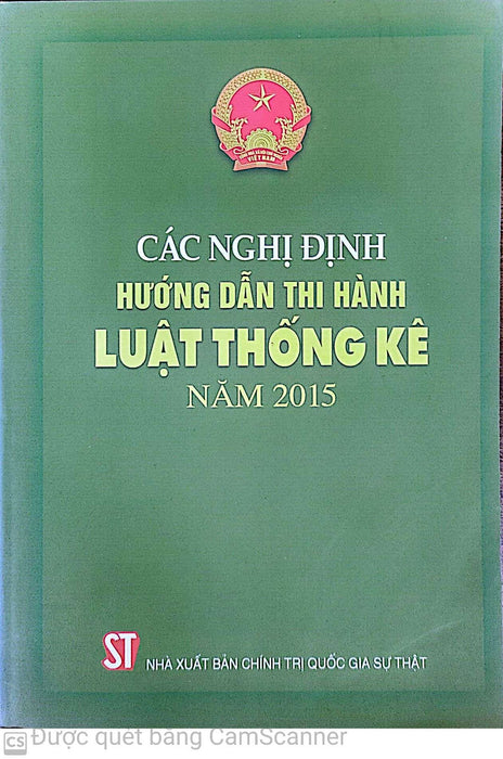 Các Nghị Định Hướng Dẫn Thi Hành Luật Thống Kê Năm 2015