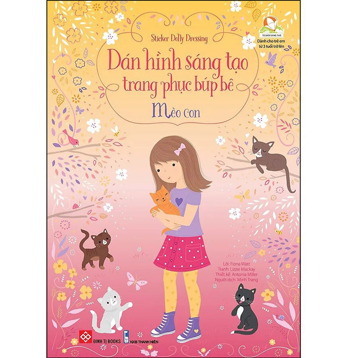 Sticker Dolly Dressing - Dán Hình Sáng Tạo Trang Phục Búp Bê - Mèo Con