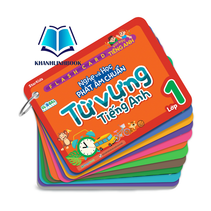 Sách - Flashcard Vui Học Tiếng Anh Nghe Và Học Phát Âm Chuẩn Từ Vựng Tiếng Anh Lớp 1 (Mg)