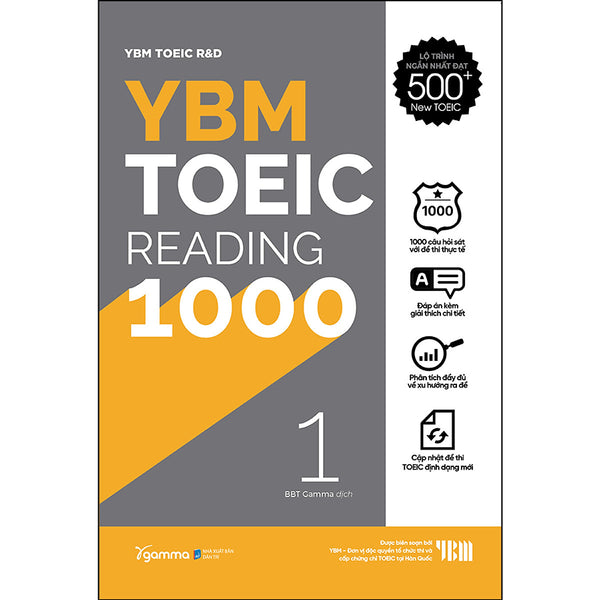 Ybm Toeic Reading 1000 - Vol 1 (Tái Bản 2022)