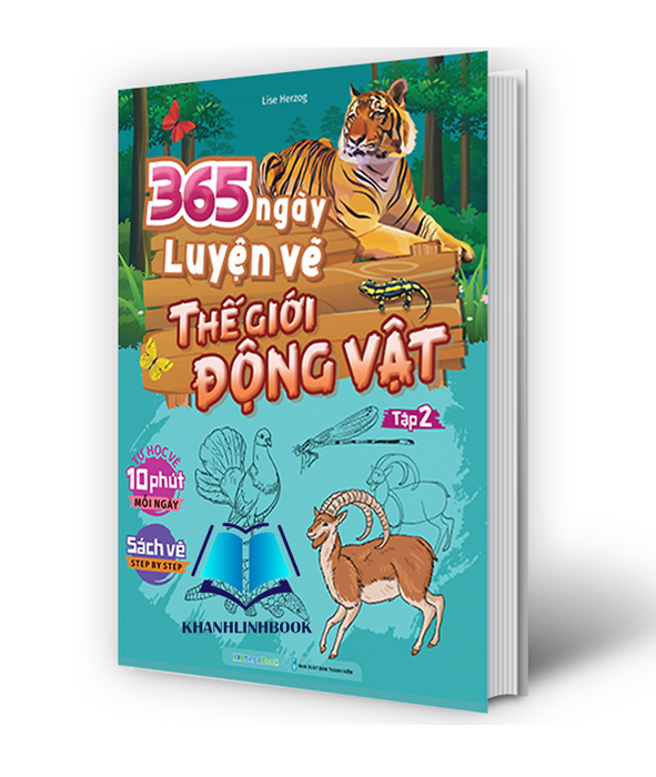 Sách - 365 Ngày Luyện Vẽ Thế Giới Động Vật - Tập 2 (Mg)