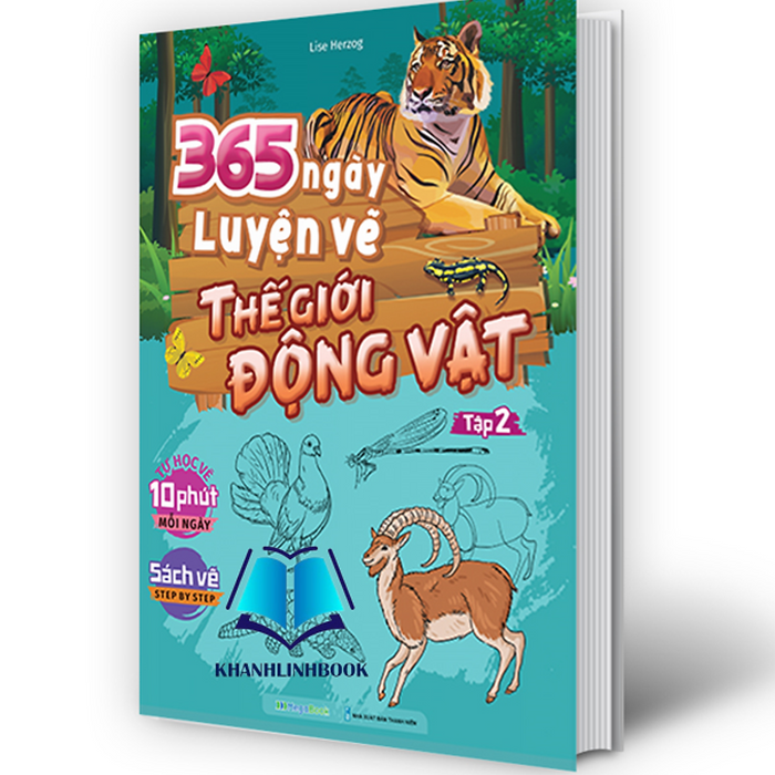 Sách - 365 Ngày Luyện Vẽ Thế Giới Động Vật - Tập 2 (Mg)