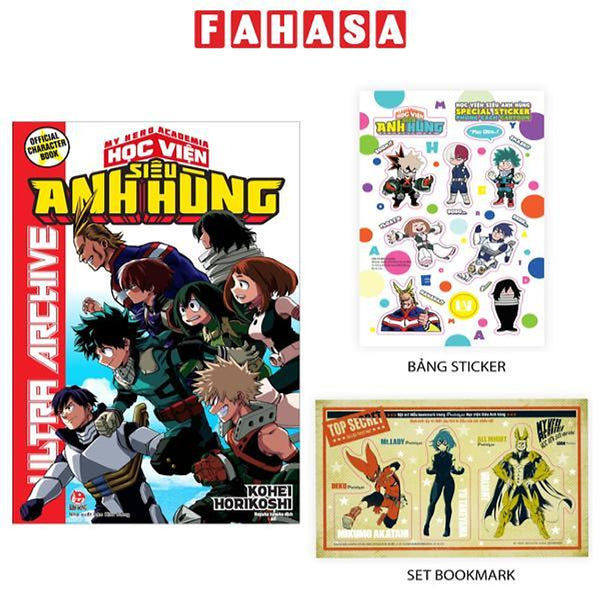 Official Character Book - My Hero Academia - Học Viện Siêu Anh Hùng - Ultra Archive - Tặng Kèm Set Bookmark Pvc + Bảng Sticker