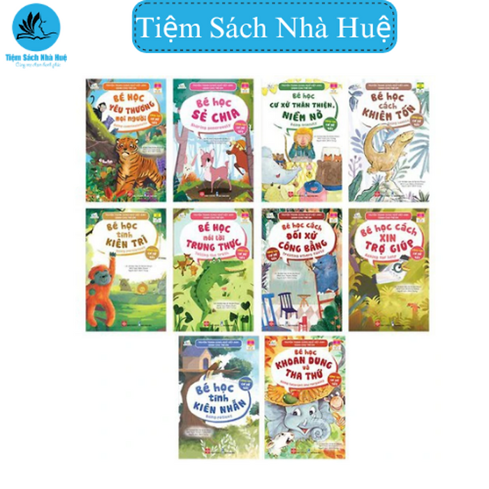 Sách Truyện Tranh Song Ngữ Việt - Anh Dành Cho Trẻ Em - Cùng Học Cư Xử Tốt (10 Tập) - Dành Cho Trẻ Từ 2-8 Tuổi - Đinh Tị