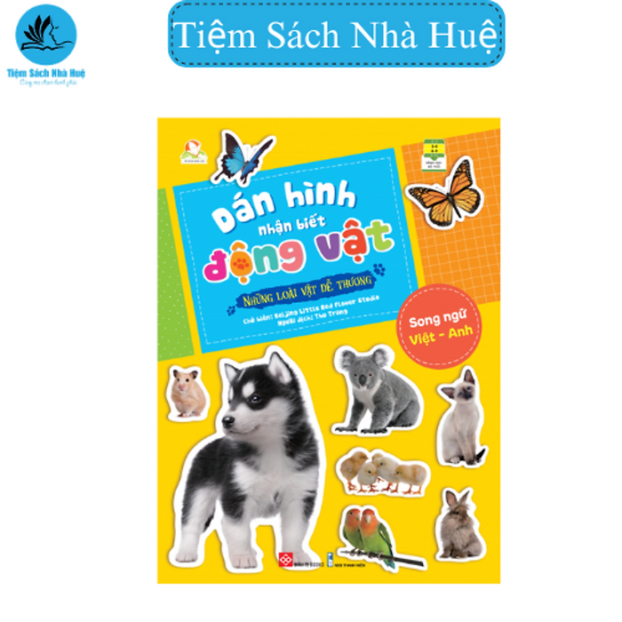 Sách Dán Hình Nhận Biết Động Vật - Những Loài Vật Dễ Thương - Dành Cho Bé Từ 3-9 Tuổi - Đinh Tị