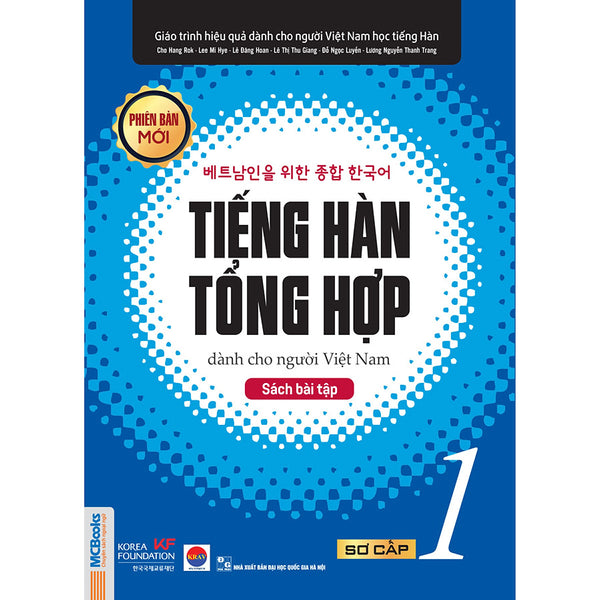 Sách Bài Tập Tiếng Hàn Tổng Hợp Dành Cho Người Việt Nam - Sơ Cấp 1 - Phiên Bản Mới Nhất