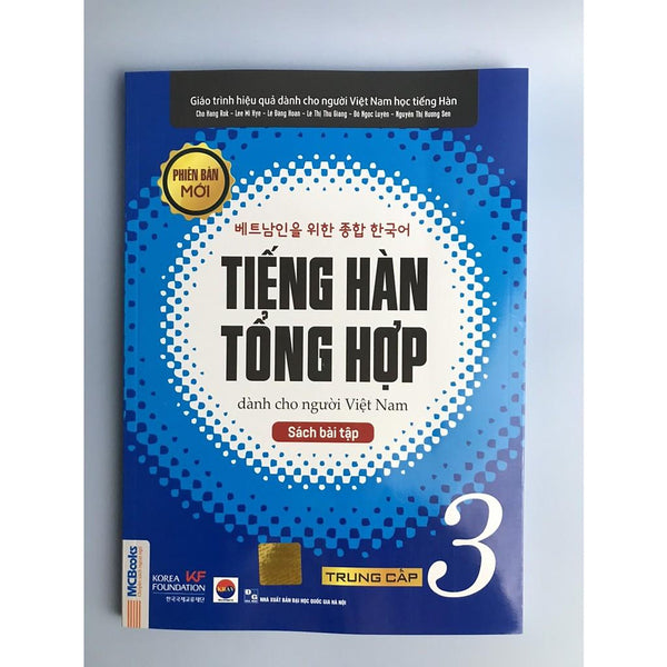 Sách - Giáo Trình Tiếng Hàn Tổng Hợp Dành Cho Người Việt Nam Trung Cấp 3 ( Sách Bài Tập )