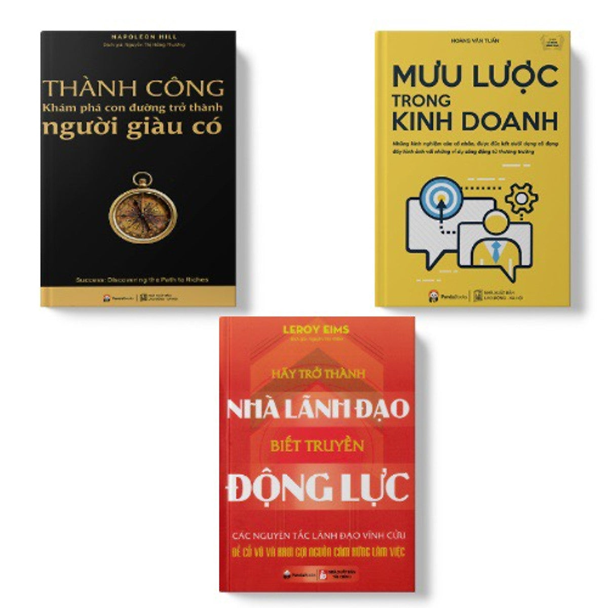 Sách Pandabooks Combo 3 Cuốn Thành Công Khám Phá Trở Thành Người Giàu Có+Mưu Lược Trong  Kd+Trở Thành Nhà Lãnh Đạo