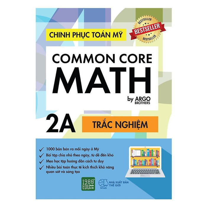 Sách - Common Core Math-Chinh Phục Toán Mỹ 2A ( Kèm Bookmark )