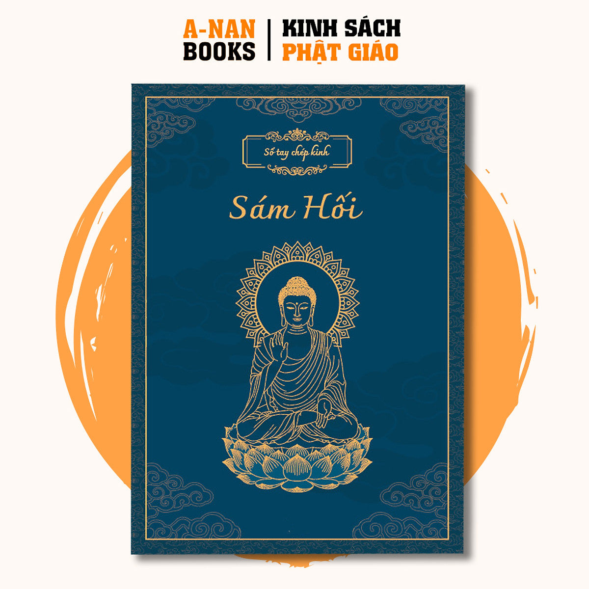 Sách - Vở Chép Kinh Sám Hối, Sổ Chép Kinh Sám Hối In Chữ Mờ Loại Cao Cấp Dày Dặn ( Tặng Kèm Bút Viết) - Anan Books