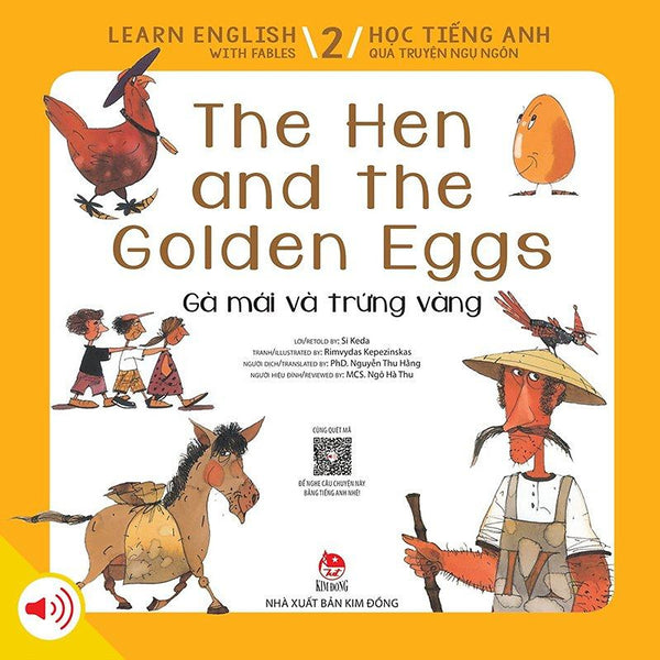 Sách -  Học Tiếng Anh Qua Truyện Ngụ Ngôn - Tập 2 - The Hen And The Golden Eggs - Gà Mái Và Trứng Vàng