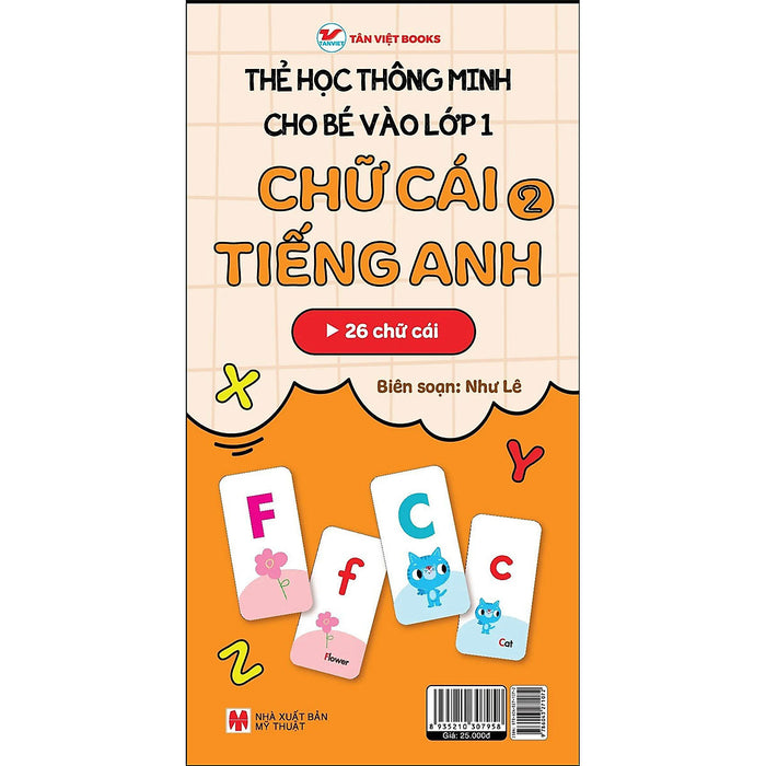 Chữ Cái Tiếng Anh 2-  Thẻ Học Thông Minh Cho Bé Vào Lớp 1: 26 Chữ Cái