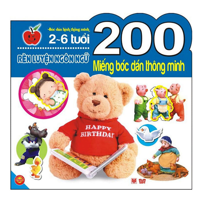 200 Miếng Bóc Dán Thông Minh - Rèn Luyện Ngôn Ngữ (Tái Bản 2018)