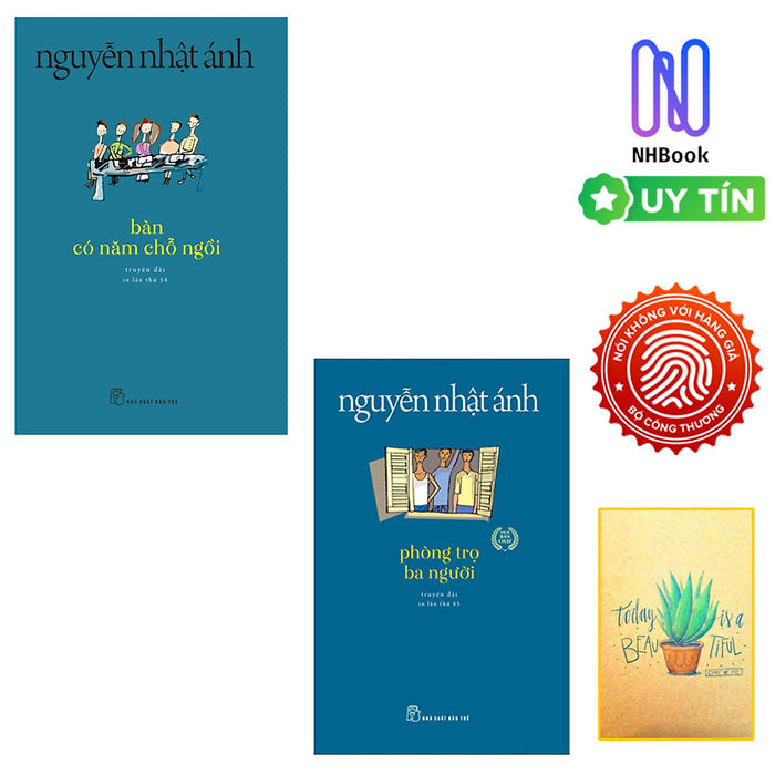 Combo Bàn Có Năm Chỗ Ngồi Và Phòng Trọ Ba Người ( Tặng Kèm Sổ Tay Xương Rồng )