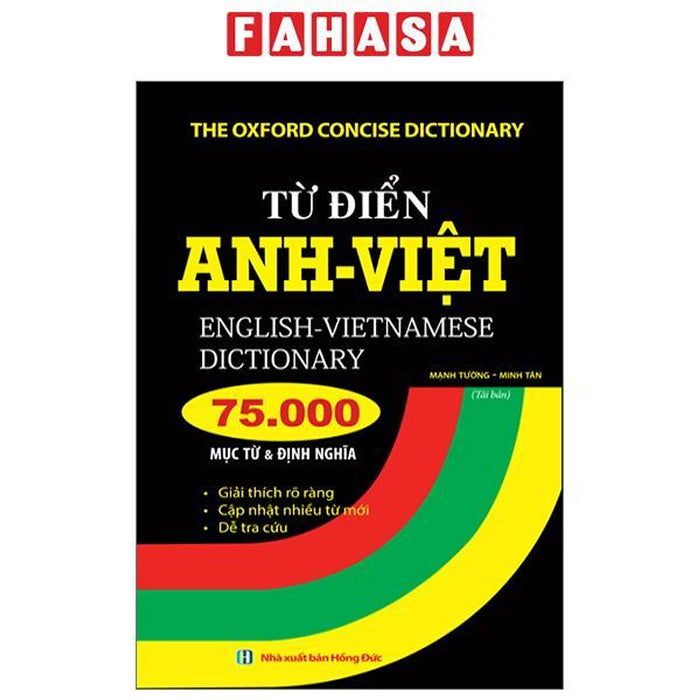 Từ Điển Anh-Việt 75.000 Mục Từ Và Định Nghĩa - Bìa Cứng