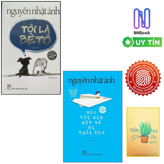 Combo Truyện Dài Nguyễn Nhật Ánh: Tôi Là Bêtô + Cho Tôi Xin Một Vé Đi Tuổi Thơ (2 Cuốn/ Tặng Kèm Bookmark Green Life)