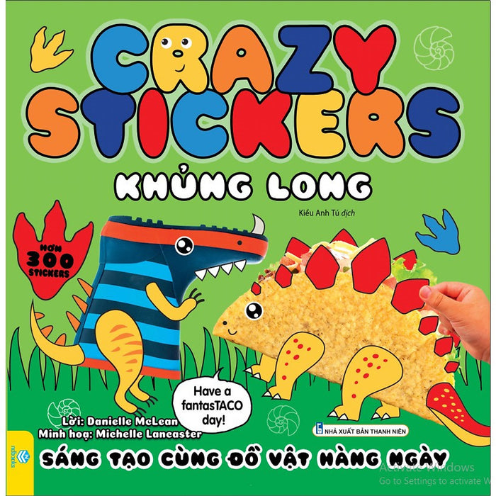Sách - Crazy Stickers - Sáng Tạo Cùng Đồ Vật Hàng Ngày (Hơn 300 Stickers) - Ndbooks