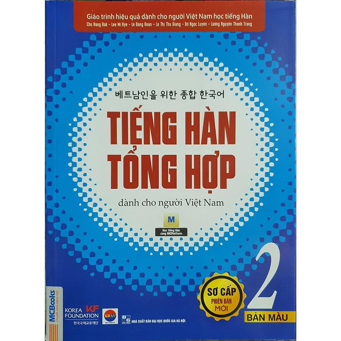 Sách - Giáo Trình Tiếng Hàn Tổng Hợp Sơ Cấp 2 Dành Cho Người Việt Nam Phiên Bản Màu