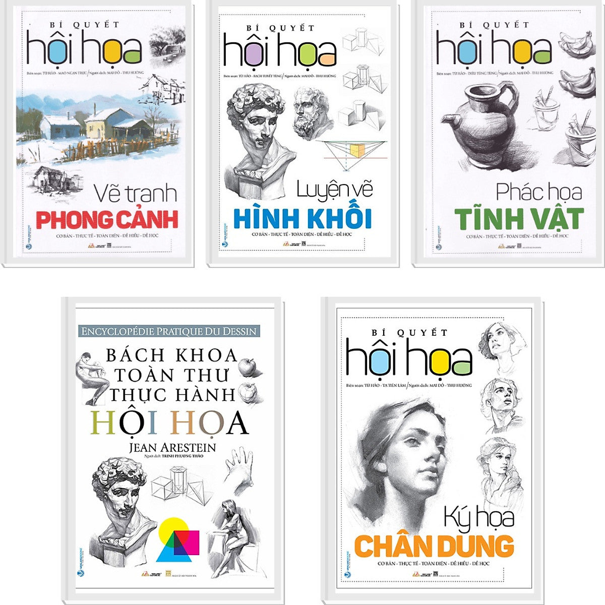 Bí Quyết Hội Họa ( Phong Cảnh- Hình Khối - Tĩnh Vật- Chân Dung)- Bách Khoa Toàn Thư Thực Hành Hội Họa (Bộ 5Cuốn)