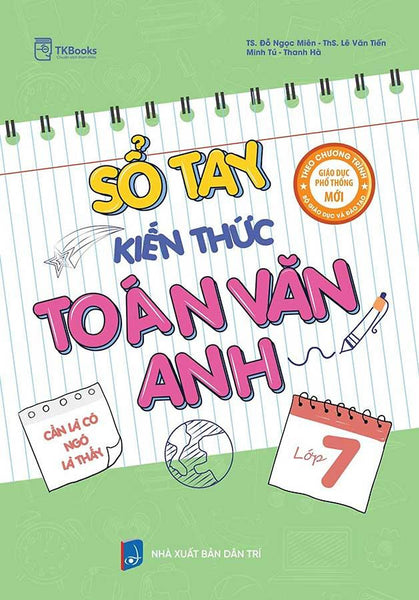 Sổ Tay Kiến Thức Toán - Văn - Anh Lớp 7