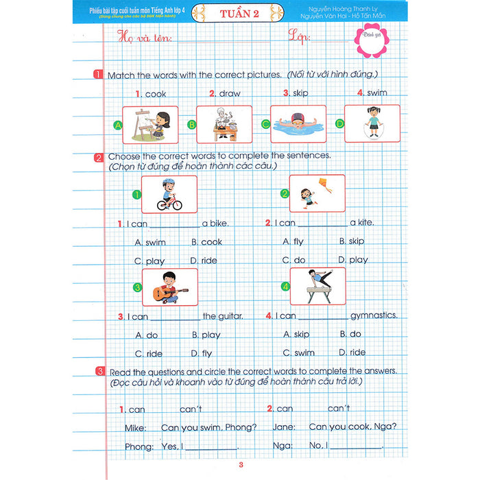 Sách - Phiếu Bài Tập Cuối Tuần Môn Tiếng Anh Lớp 4 (Dùng Chung Cho Các Bộ Sgk Hiện Hành) ( Ha)