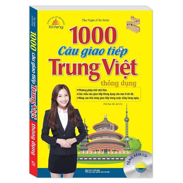 Sách - 1000 Câu Giao Tiếp Trung Việt Thông Dụng (Tái Bản Kèm Cd)