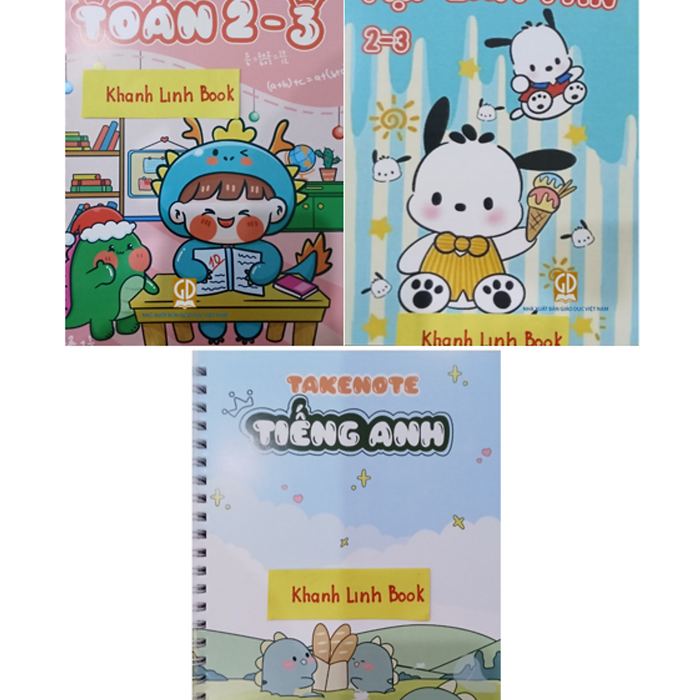 Sách - Takenote Toán + Tập Làm Văn + Tiếng Anh Lớp 2 - 3