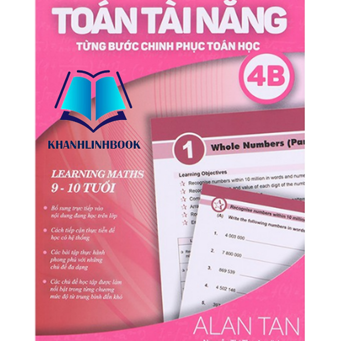 Sách - Toán Tài Năng 4 Tùng Bước Chinh Phục 4B ( 9 -10 Tuổi )