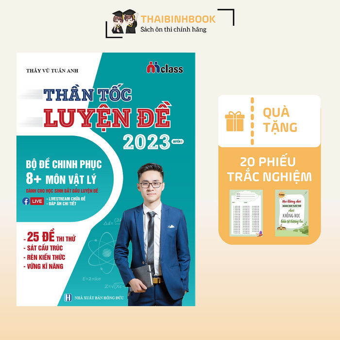 Thần Tốc Luyện Đề Vật Lý 8+, Bộ Đề Chinh Phục 8+ Môn Vật Lý 2023 - Thầy Vũ Tuấn Anh